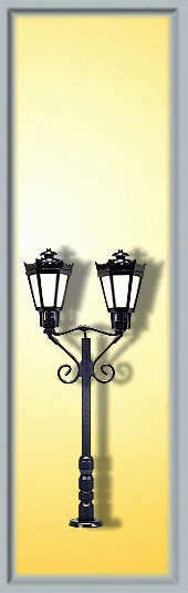 Viessmann 6973 - Parklaterne zweiflammig schwarz 51 mm