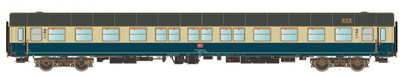 LSmodels 46191AC - DB-AG Liegewagen Bctm 257 Nachtzug ozeanblau/elfenbeinbeige mit Scheibenbremsen,