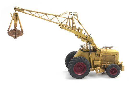 Artitec 387.378 - Bischoff Polytrac mit Greifer, gelb Fertigmodell aus Resin, lackiert