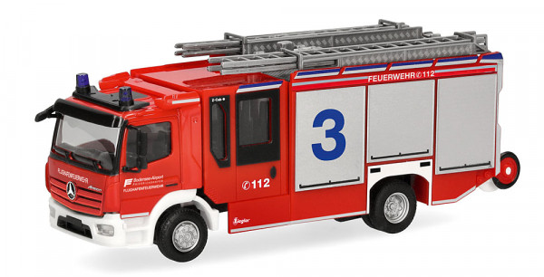 Herpa 099349 - Mercedes-Benz Atego 13 Ziegler Z-Cab "Flughafen-Feuerwehr Friedrichshafen"