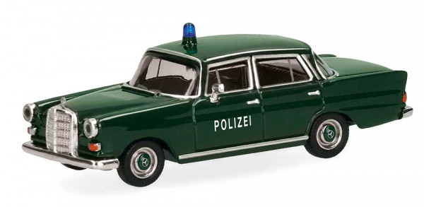 Herpa 099905 - Mercedes-Benz 200 Heckflosse "Polizei Hessen" (grün)