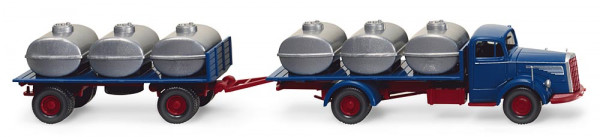 Wiking 085956- MB L6006 Behelfstankzug azurblau