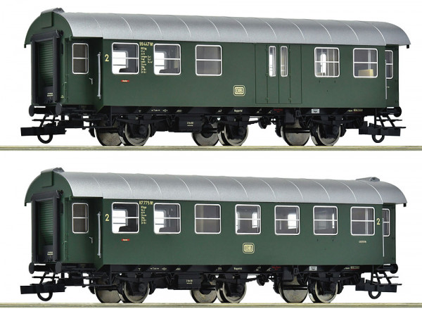 Roco 6200124 - DB Set 2-teilig Umbauwagen 3-achsig Ep.3, 1x 2.Klasse, 1x 2.Klasse/Gepäck, Teil 2