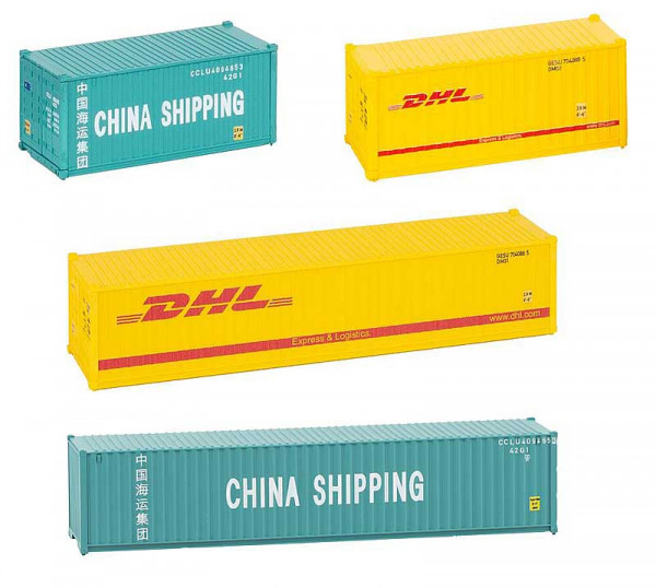 Faller 272811 - 20´ Container und 40´ Container, 4-er Set
