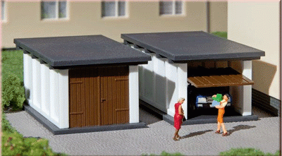 Auhagen 13331 - Fertigteilgaragen 2 Stück