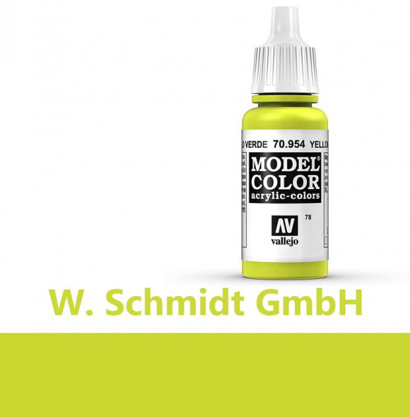 Vallejo 770954 - Model Color Farbe Grüngelb, Matt, 17 ml