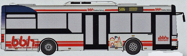VK 09051 - MAN NM 223.2 Midi, BBH Bahnbus Warburg, Wagen 4155, 506 Warburg Bahnhof