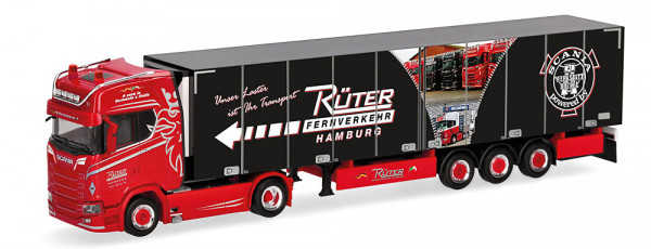 Herpa 320689 - Scania CS Kühlkoffer-Sattelzug "Rüter"