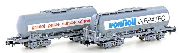 Hobbytrain H23490 - SBB Set Silowagen Uacs 2-teilig Ep.5, "SBB" + "von Roll Infratec"