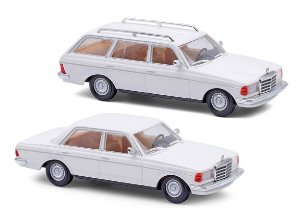 Busch 46985 - MB W123 Limo & T Mod weiß H0