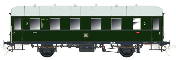 Lenz 41128-02 - DB Einheitsnebenbahnwagen Bie-33, 2. Klasse Ep.3b