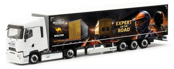 Herpa 317467 - Renault T facelift Lowlinergardinenplanen-Sattelzug "SFT / Wielton"