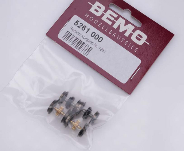 Bemo 5261000 - Radsatz H0m, 4-fach für 1253, 1261