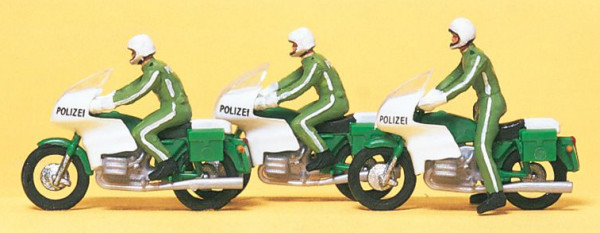 Preiser 10489 - Kradfahrer Polizei 3 teilig