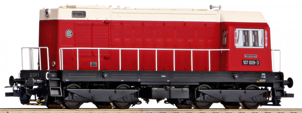 Piko 55910 - DR Diesellok BR 107 rot Ep.4, mit DCC-Decoder + Sound + digital schaltbare Kupplungen