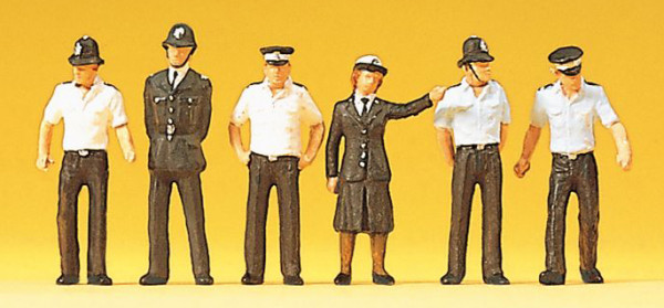 Preiser 10371 - Polizisten. Großbritannien 6 teilig