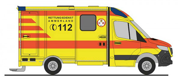 Rietze 76086 - System Strobel RTW´18 Rettungsdienst Ammerland