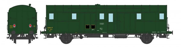 REE VB-329 - SNCF Gepäckwagen OCEM32 grün 306 Ep.3, 2 Aluschlusslichter, 1500V Kabel, Region Ost
