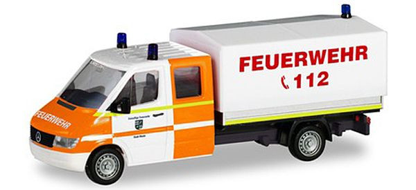 Herpa 094979 - MB Sprinter Doppelkabine mit Plane "Feuerwehr Rhede"