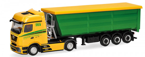 Herpa 321006 - Mercedes-Benz Actros L ProCabin Bigspace Stahlmulden-Sattelzug "Gersdorf Transport"