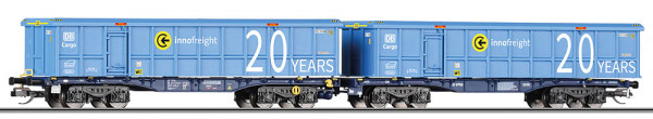 Tillig 15083 - DB AG Doppeltragwagen InnoWaggon der VTG blau, beladen mit zwei 40‘ ScrapTainer, Ep.6