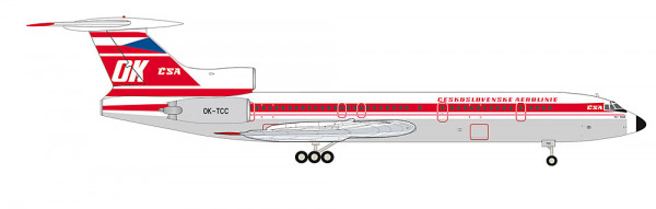 Herpa 574051 CSA Czechoslovak Airlines Tupolev TU-154M