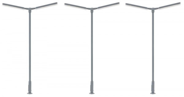Faller 180122 - LED-Kreuzmastleuchte, zweiarm