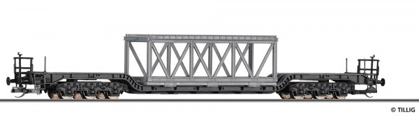 Tillig 95016 - DB Tiefladewagen Uaaik761 Ep.4, beladen mit Tragwerk