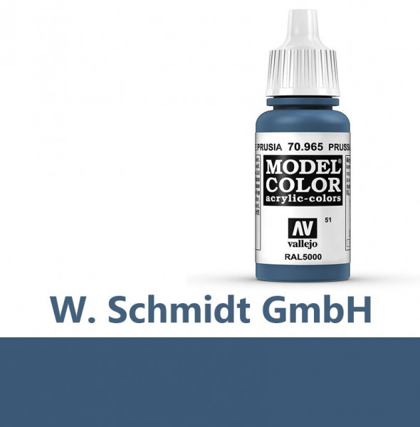Vallejo 770965 - Model Color Farbe Preußisch Blau, Matt, 17 ml