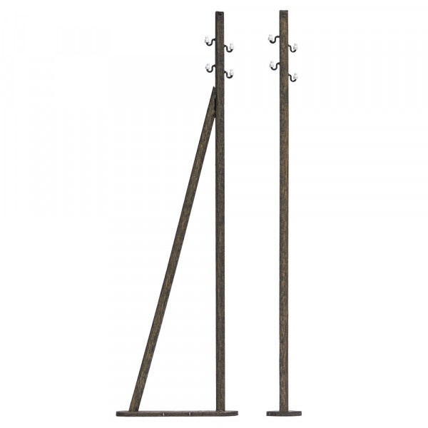 Busch 1753 - Freileitung 2 Holzmasten H0
