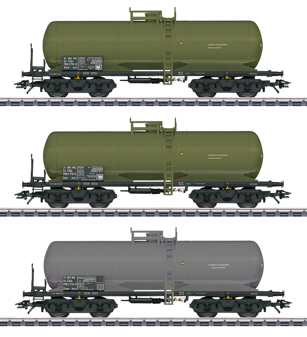 Märklin 46463 - CSD Set 3-teilig Gaskesselwagen 4-achsig Ep.4 | W ...