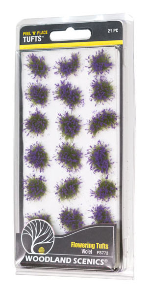 Woodland FS772 - Blütenbüschel violett - 21 Stück/Packung