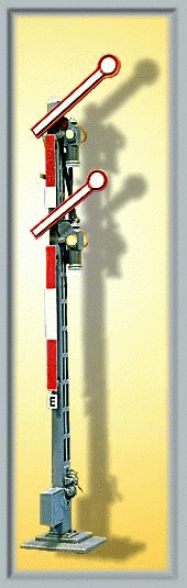 Viessmann 4531 - Form-Hauptsignal (Schmalmast) mit zwei gekoppelten Flügeln Hp0 Hp2