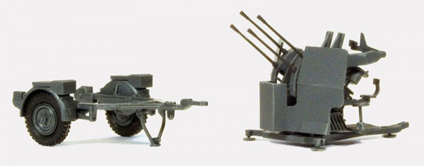Preiser 16582 - 2 cm Flakvierling 38 mit SdAnh 52 Deutsches Reich 1939-45 Bausatz