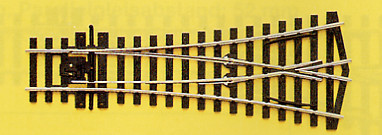 Peco SLE197 - Code75 Y-Weiche 24*, Kleiner Radius: 610mm, leitendes Herzstück