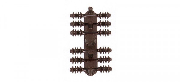 Sommerfeldt 386 - RhB Isolatoren mit Querloch, braun 3,6 x 6,2 mm