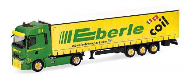 Herpa 322393 - Renault T facelift Gardinenplanen-Sattelzug "Eberle Transport AG" (LI)