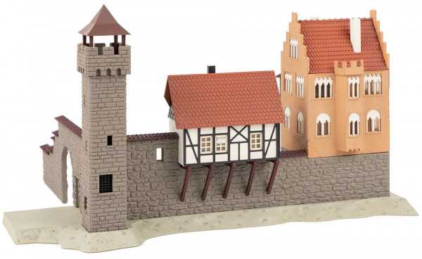 Faller 109923 - B-923 Stadtmauer mit Gebäuden