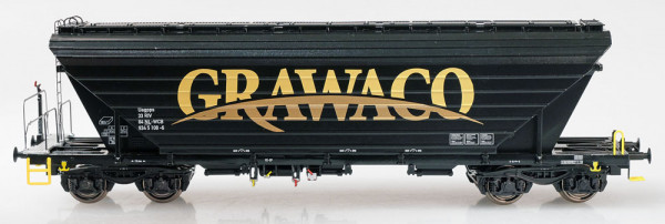 NME 513652 - NS Silowagen für Getreidetransport Uagpps 80m³ schwarz Ep.6, Wechselstrom