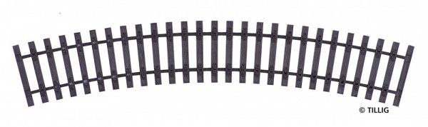 Tillig 85045 - Selbstbaumaterial: Gebogenes Schwellenband R41 R=543mm/30*