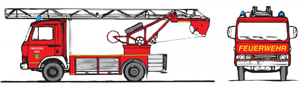 Loewe 4019 - Magirus Deutz "Zeta" 90 M 5 - Drehleiterfahrzeug DL 18, FW Neufahrn
