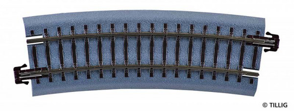 Tillig 83711 - Bettungsgleis braun - gebogenes Gleis R353/15°