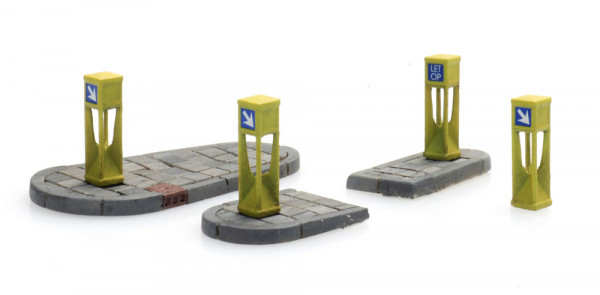 Artitec 10.390 - Set Verkehrspoller (4x) und Verkehrsinseln (2x)