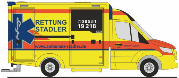 Rietze 76195 - WAS Design-RTW´18 Ambulanz Stadler