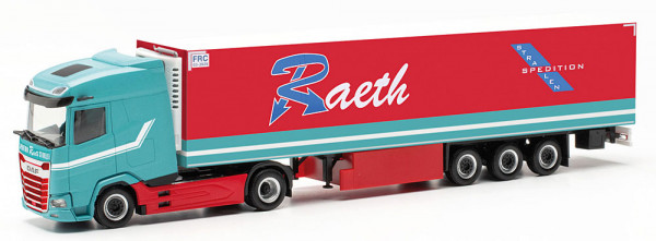 Herpa 316620 - DAF XG Kühlkoffer-Sattelzug "Raeth"