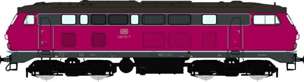 Lenz 40182-02 - DB Diesellok BR218 171-7, Ep.4, purpurrot