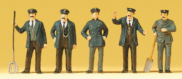 Preiser 12191 - Lokführer Heizer Bahnbedienstete ca. 1890-1925 5 teilig