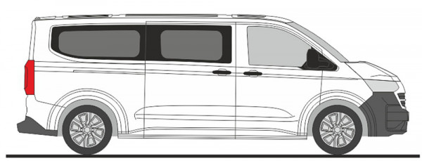 Rietze 11719 - Volkswagen Transporter T7 Bus LR FD clear white