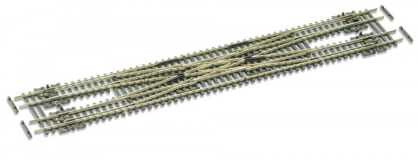 Peco SLE383F - Code 55 Doppelte Gleisverbindung 10*, Radius: 457mm, leitende Herzstücke