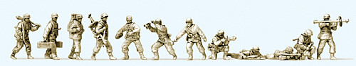 Preiser 72550 - Panzerabwehr Winteruniform Deutsches Reich 1943-45 12 unbemalte Figuren Bausatz